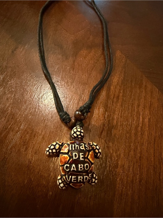 Jewelry - Ilhas de Cabo Verde Cape Verde Sea Turtle Necklace Adjustable Cord New